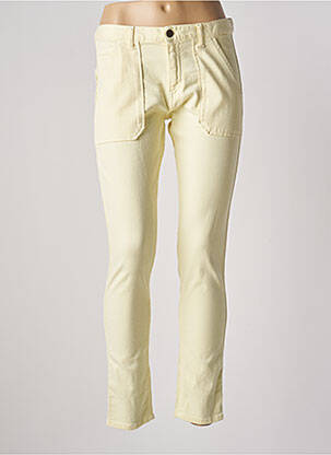 Jeans coupe slim stretch taille normale jaune ACQUAVERDE femme