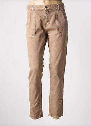 Jeans coupe slim stretch taille normale marron ACQUAVERDE femme