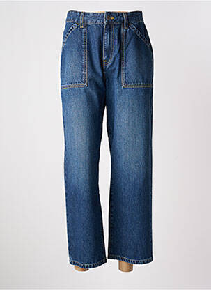 Jeans coupe large délavé taille haute bleu ACQUAVERDE femme