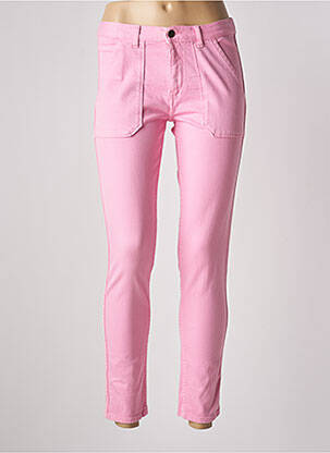 Jeans coupe slim stretch taille normale rose ACQUAVERDE femme