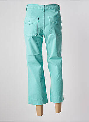 Pantalon 7/8 taille haute taille haute bleu ACQUAVERDE femme