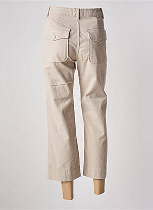 Pantalon 7/8 taille haute taille haute beige ACQUAVERDE femme