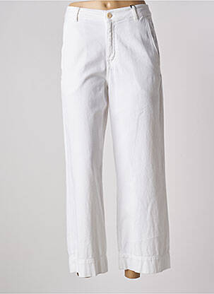 Pantalon 7/8 taille haute taille haute blanc ACQUAVERDE femme