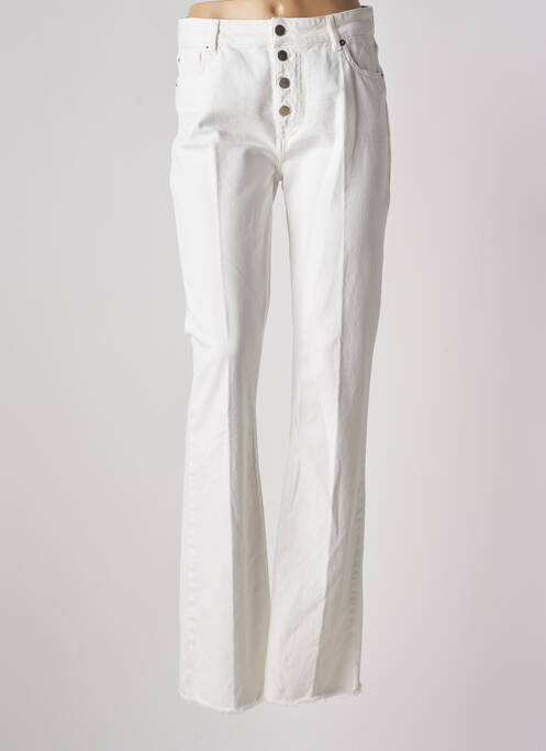 Jean coupe flare stretch taille haute blanc ACQUAVERDE femme