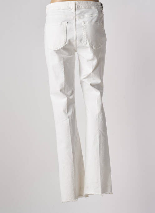 Jean coupe flare stretch taille haute blanc ACQUAVERDE femme