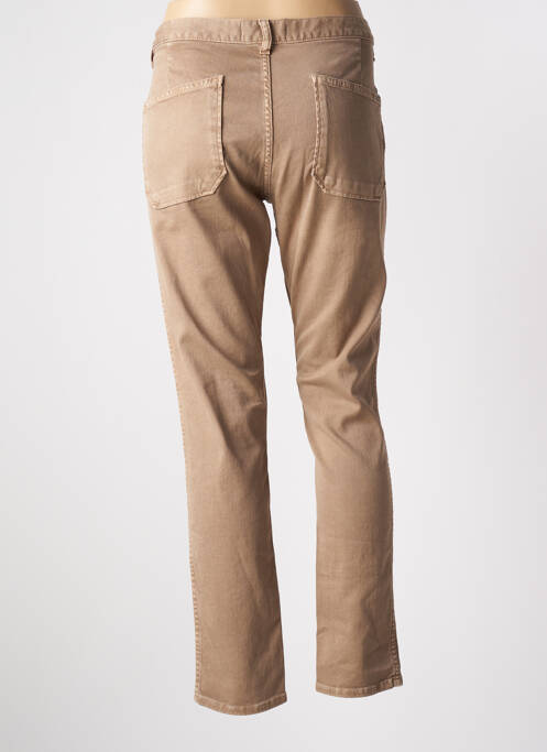 Jeans coupe slim stretch taille normale marron ACQUAVERDE femme