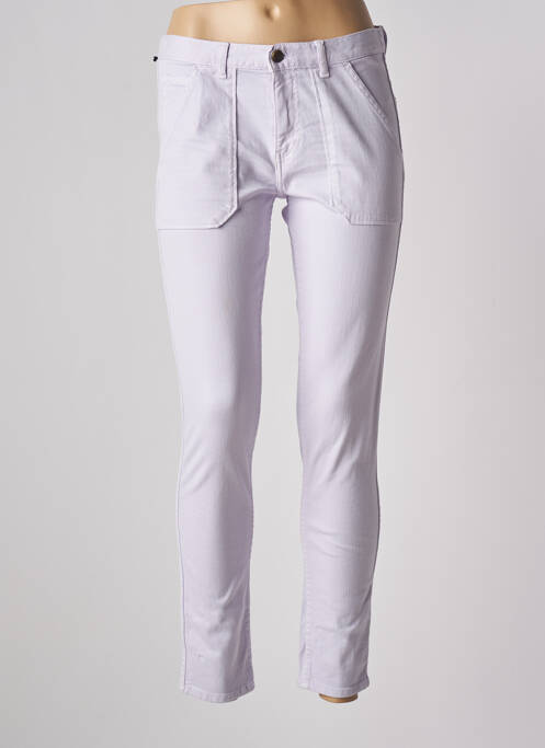 Jeans coupe slim stretch taille normale violet ACQUAVERDE femme