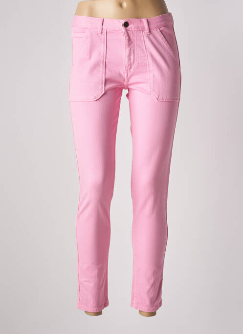 Jeans coupe slim stretch taille normale rose ACQUAVERDE femme