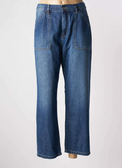Jeans coupe large délavé taille haute bleu ACQUAVERDE femme