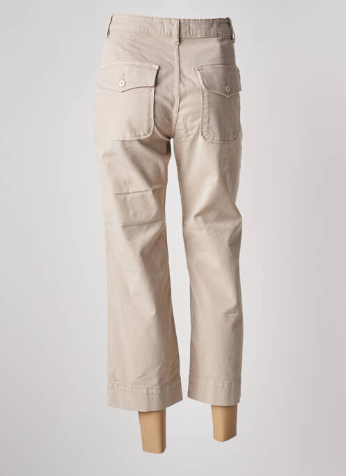 Pantalon 7/8 taille haute taille haute beige ACQUAVERDE femme