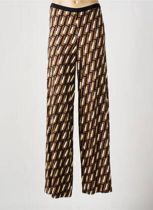 Pantalon large taille normale taille normale marron SIYU femme