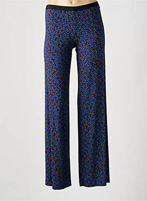Pantalon flare stretch taille normale bleu SIYU femme