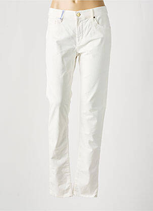 Pantalon slim stretch taille normale blanc JACOB COHEN femme