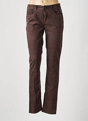 Pantalon slim stretch taille normale marron ARMANI femme
