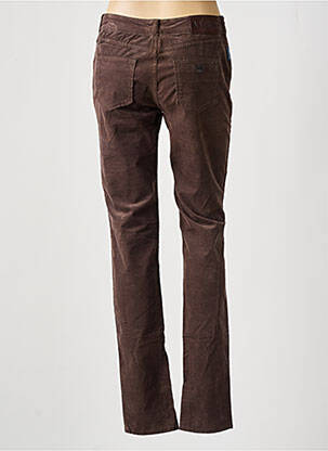 Pantalon slim stretch taille normale marron ARMANI femme
