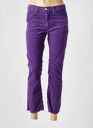 Pantalon 7/8 stretch taille normale violet ACQUAVERDE femme