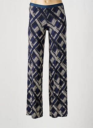 Pantalon flare stretch taille normale bleu SIYU femme