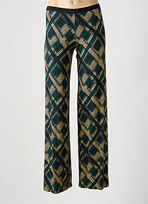 Pantalon flare stretch taille normale vert SIYU femme
