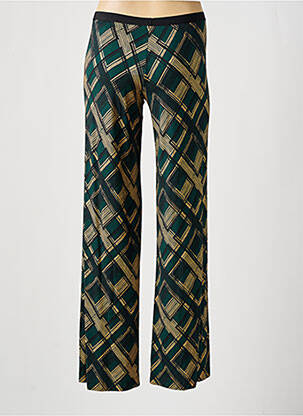 Pantalon flare stretch taille normale vert SIYU femme