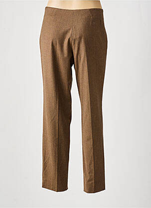 Pantalon droit taille à pinces taille haute marron ROSSO 35 femme