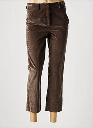 Pantalon 7/8 taille haute taille haute marron WEEKEND MAXMARA femme