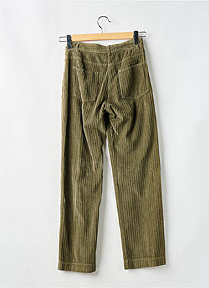 Pantalon droit taille à pinces taille haute vert HARTFORD femme