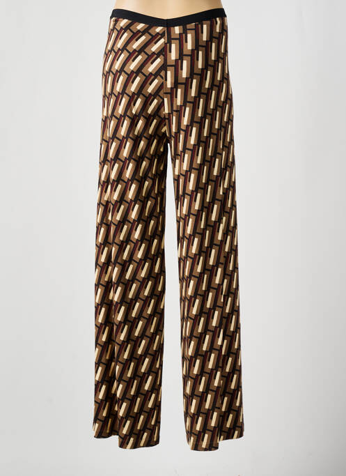 Pantalon large marron SIYU pour femme