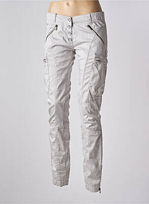 Pantalon cargo slim taille basse gris AERONAUTICA femme