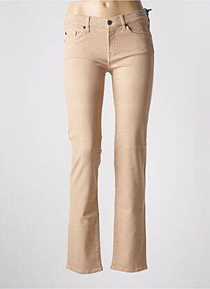 Jeans coupe slim stretch taille normale beige FOR ALL MANKIND femme
