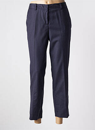 Pantalon 7/8 taille à pinces taille normale bleu INES DE LA FRESSANGE femme