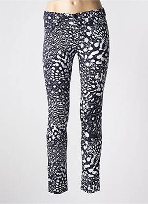 Pantalon slim tissage popeline taille normale bleu ARMANI femme