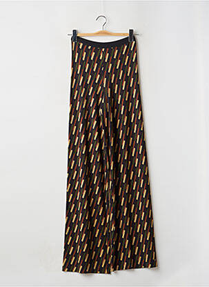 Pantalon large taille haute taille haute noir SIYU femme