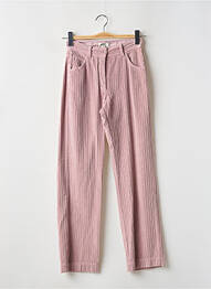 Pantalon droit taille haute taille haute rose HARTFORD femme