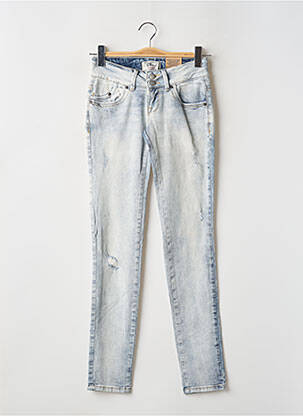 Jeans coupe slim effet usé délavé taille basse bleu LTB femme
