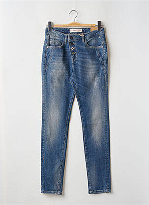 Jeans coupe slim effet usé délavé taille haute bleu FREEMAN T.PORTER femme