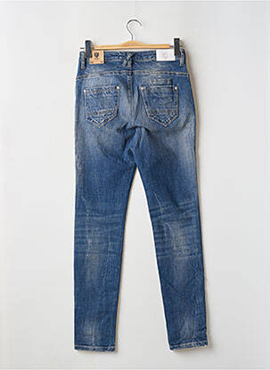 Jeans coupe slim effet usé délavé taille haute bleu FREEMAN T.PORTER femme