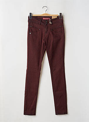Pantalon slim taille basse taille basse rouge FREEMAN T.PORTER femme