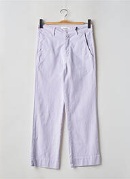 Pantalon droit stretch taille haute violet ACQUAVERDE femme