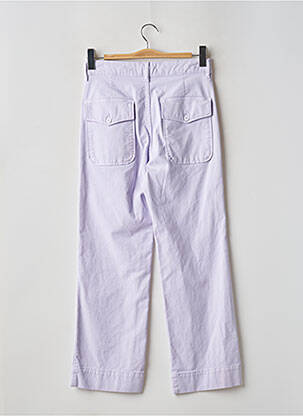 Pantalon droit stretch taille haute violet ACQUAVERDE femme