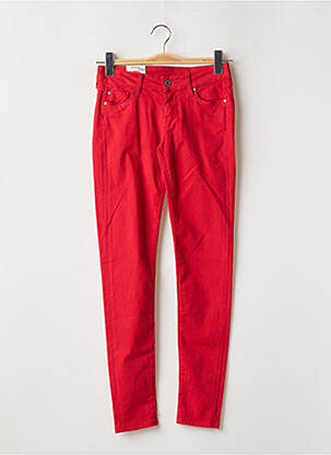 Pantalon slim tissage popeline taille normale rouge PEPE JEANS femme