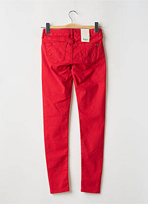 Pantalon slim tissage popeline taille normale rouge PEPE JEANS femme