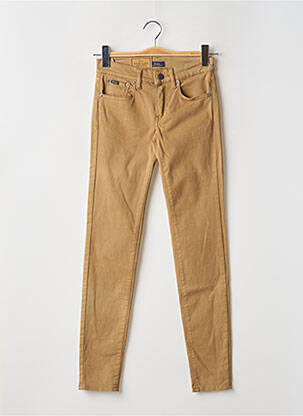 Pantalon slim tissage popeline taille normale beige RALPH LAUREN femme