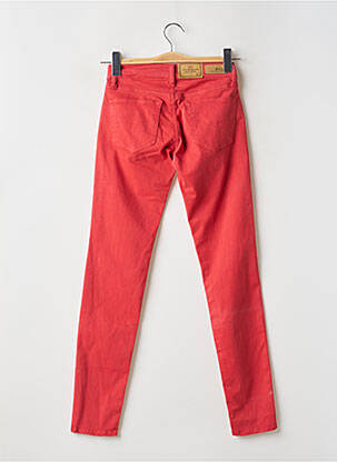 Pantalon slim tissage popeline taille normale rouge RALPH LAUREN femme