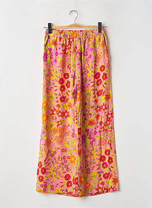 Pantalon large tissage crêpe taille haute rose WEEKEND MAXMARA femme