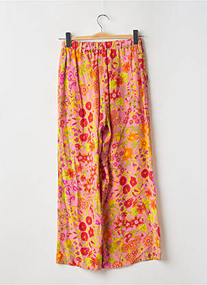 Pantalon large tissage crêpe taille haute rose WEEKEND MAXMARA femme