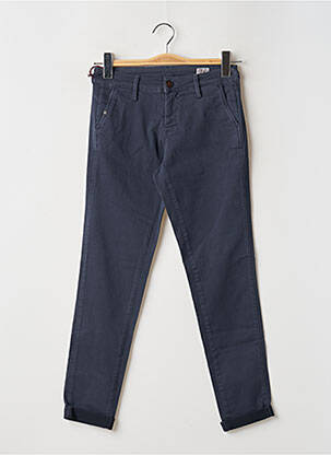 Pantalon 7/8 stretch taille basse bleu TEDDY SMITH femme