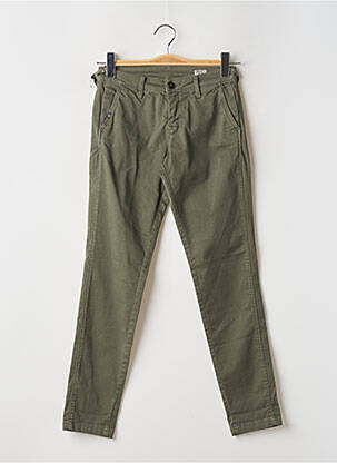 Pantalon 7/8 stretch taille basse vert TEDDY SMITH femme