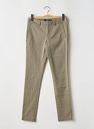 Pantalon chino tissage popeline taille normale vert RALPH LAUREN femme