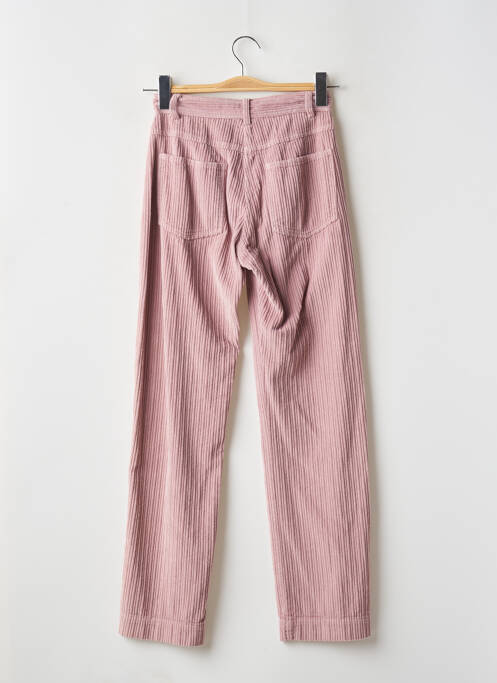 Pantalon droit taille haute taille haute rose HARTFORD femme