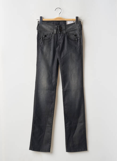 Jeans coupe droite stretch taille basse gris PEPE JEANS femme
